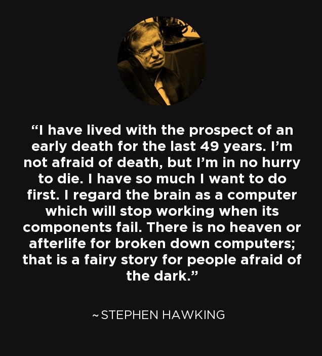 Hawking: Ölümden sonra beyni bilgisayara kopyalamak mümkün